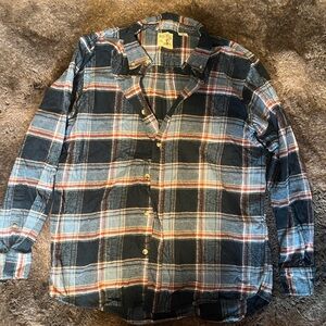 RedHead Black, Blue and Red Plaid Button-Down Shirt